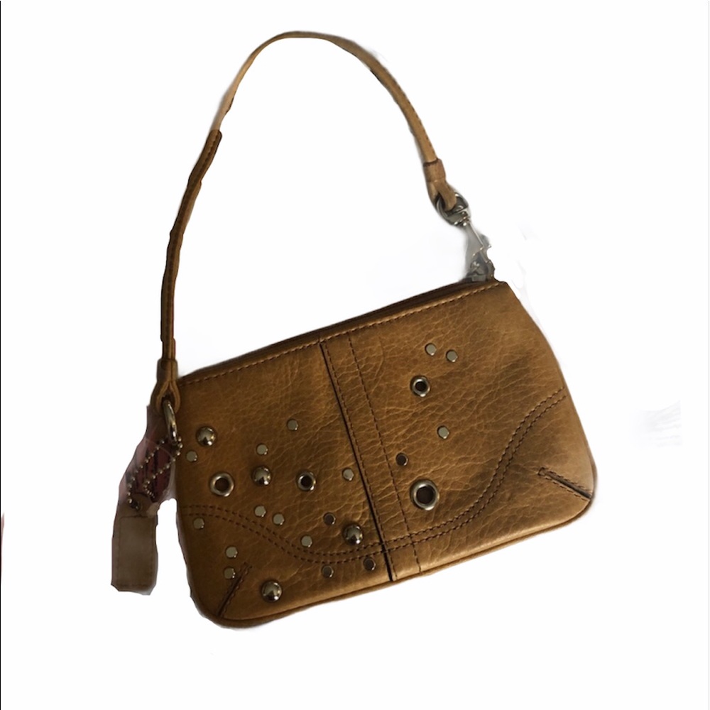 Coach tanned wristlet